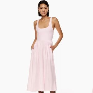 Aritzia Market Midi Dress Talc Pink